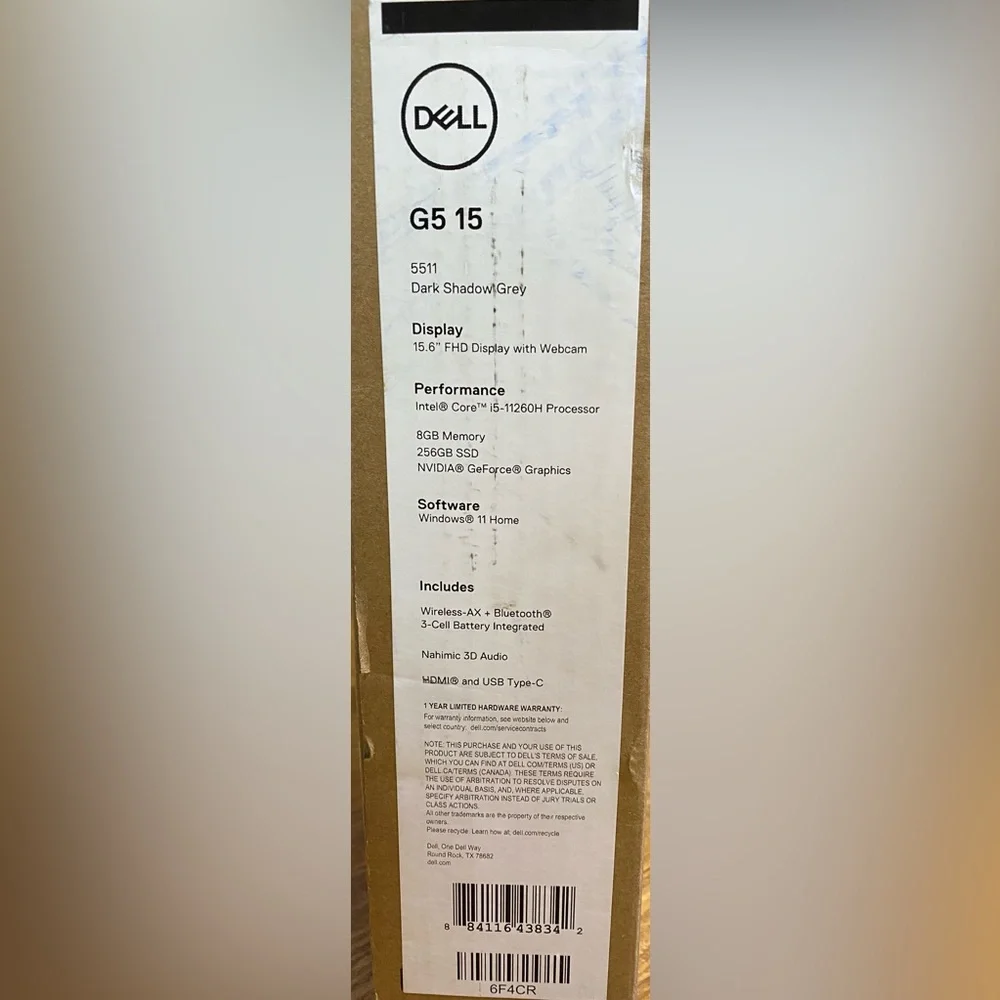 (NEW, UNUSED) Dell G15 5511 (Dell G-series Laptop)